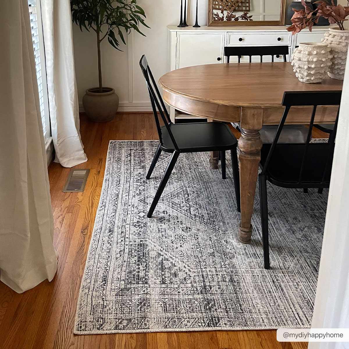 Barny Cream & Gray Washable Rug