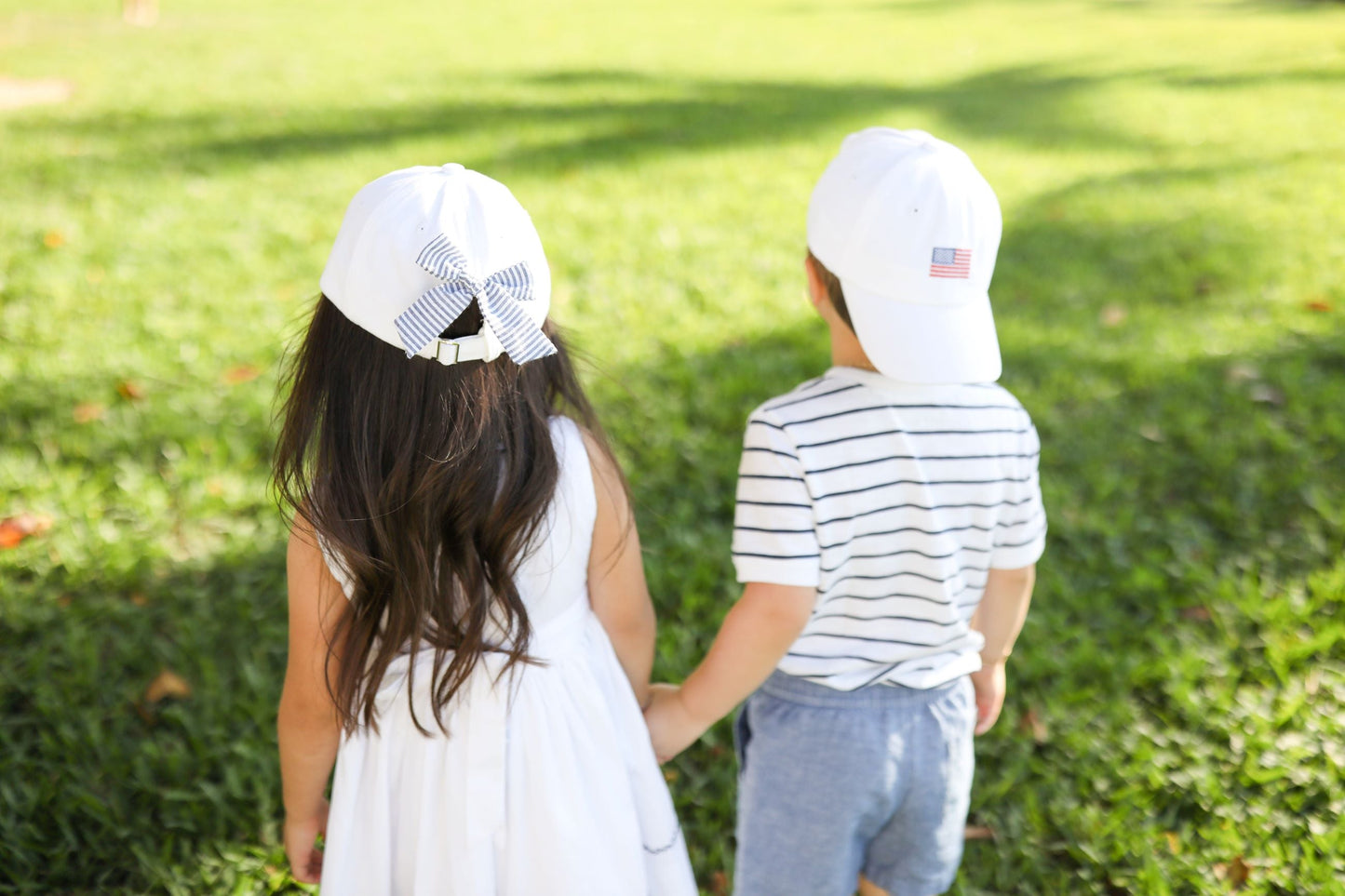 American Flag Bow Baseball Hat (Girls)