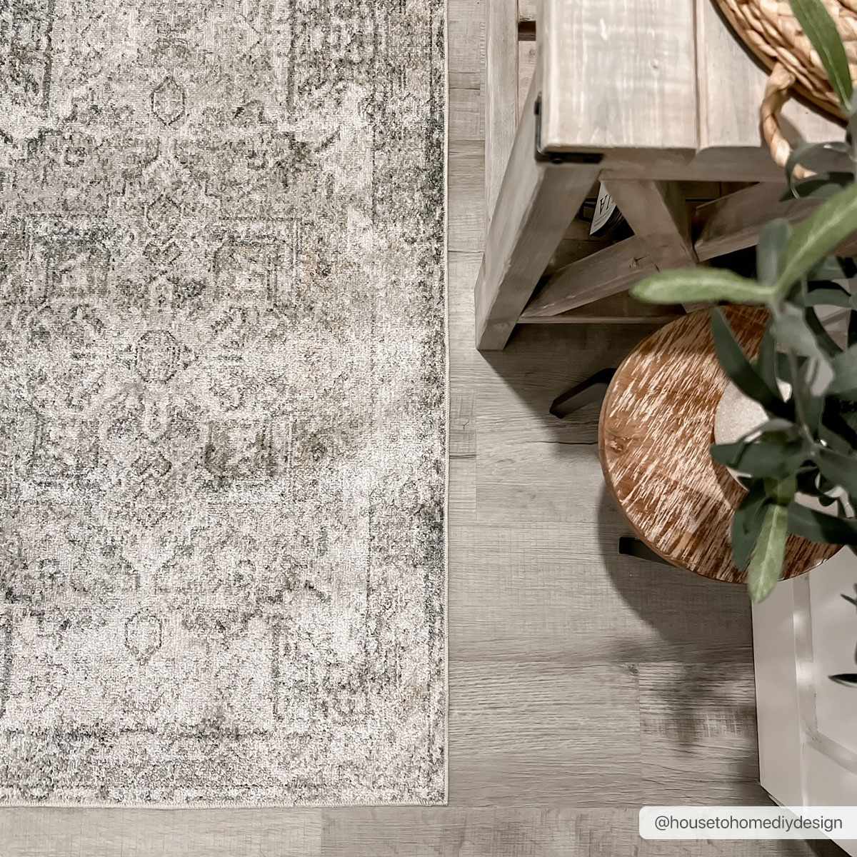 Olive Hera Washable Area Rug