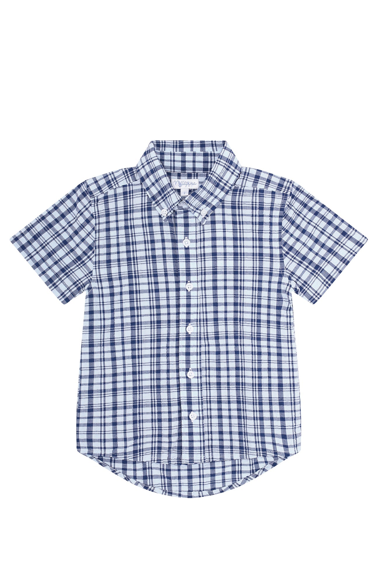 Blue Plaid Pima Cotton Shirt