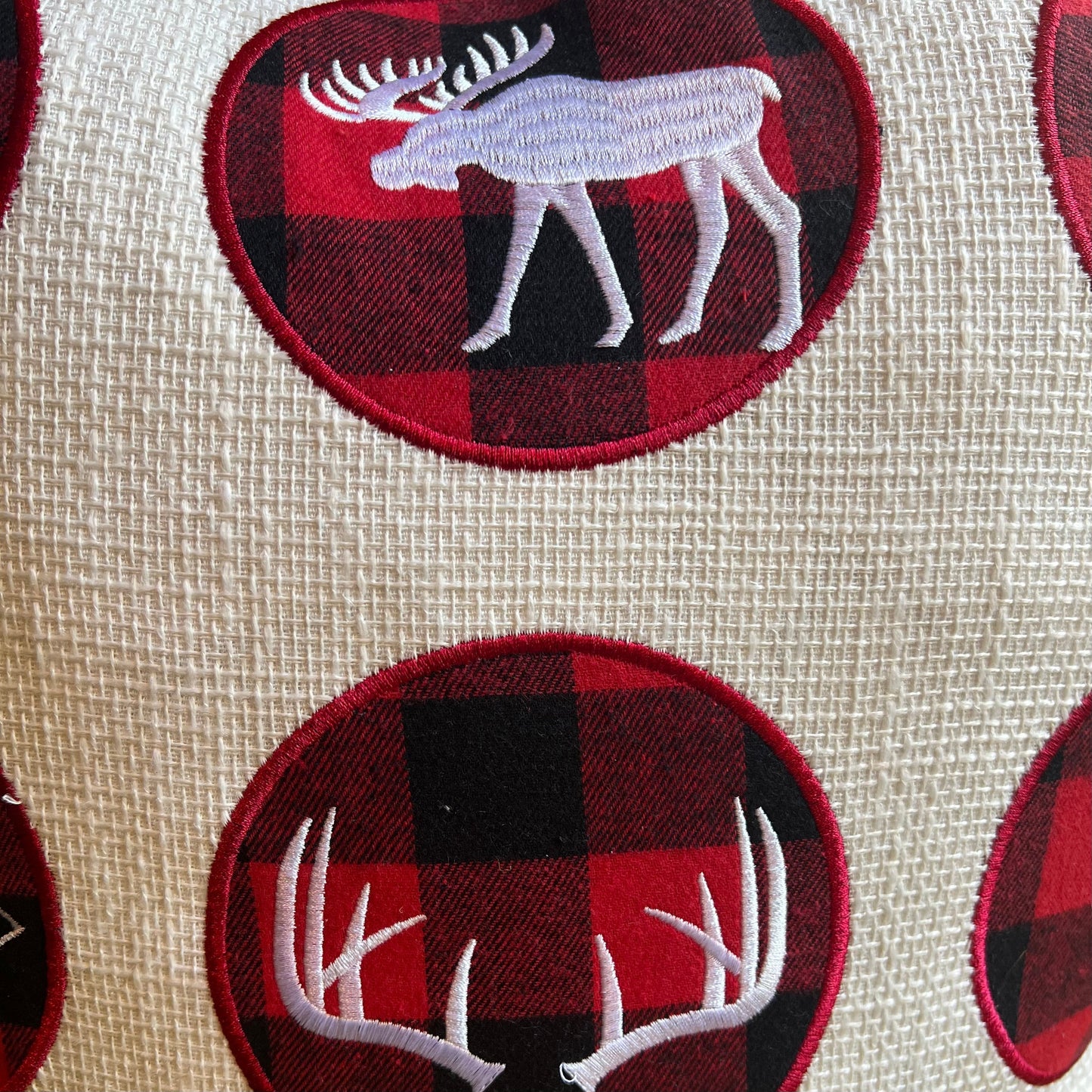 Buffalo Plaid True North Embroidered Pillow Cover