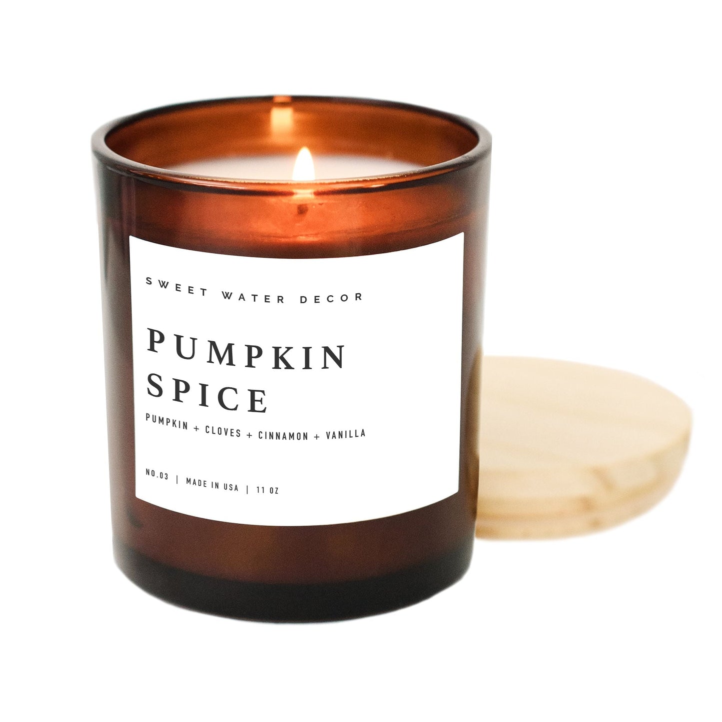 Pumpkin Spice Soy Candle - Amber Jar - 11 oz