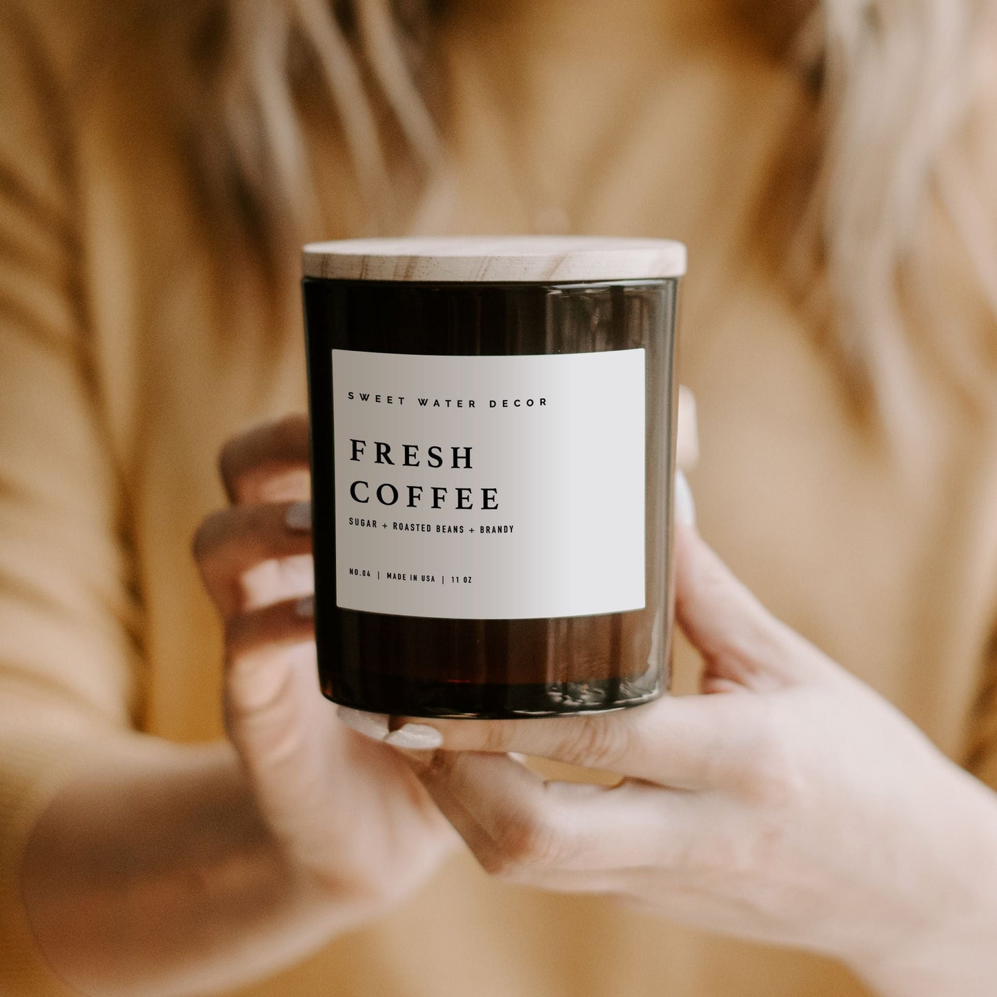 Fresh Coffee Soy Candle - Amber Jar - 11 oz