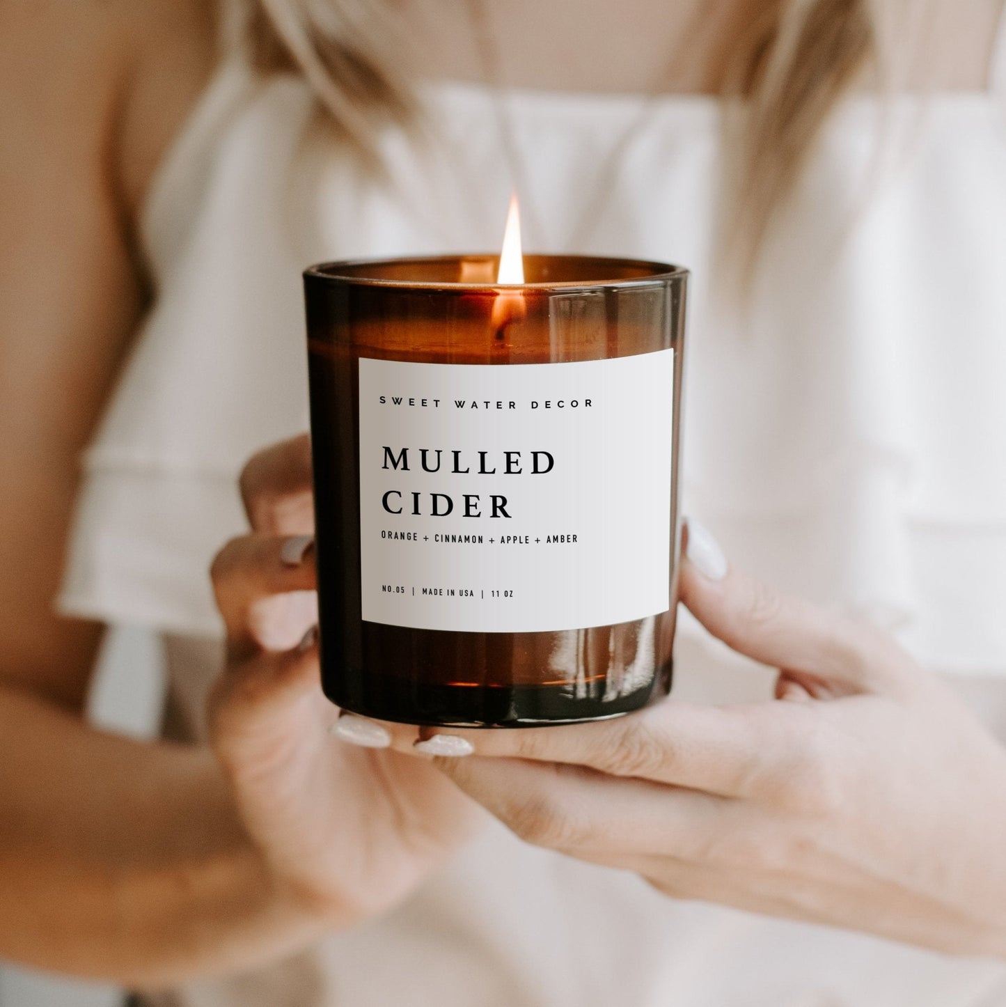 Mulled Cider Soy Candle - Amber Jar - 11 oz