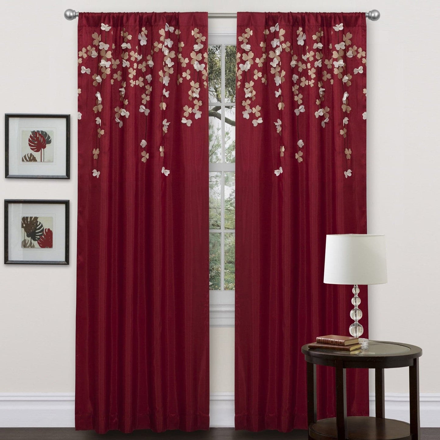 Flower Drops Window Curtain