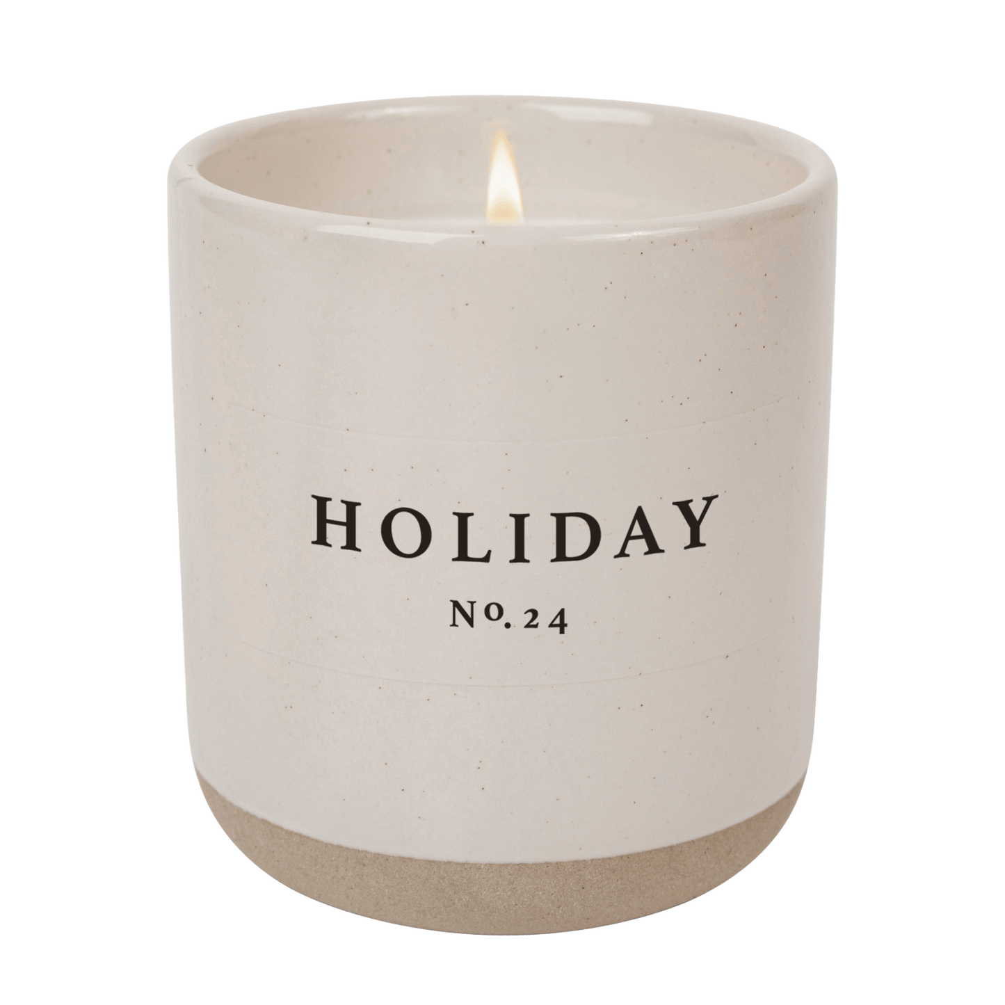 Holiday Soy Candle - Cream Stoneware Jar - 12 oz