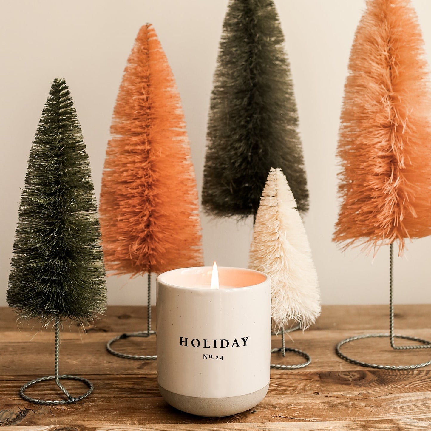 Holiday Soy Candle - Cream Stoneware Jar - 12 oz