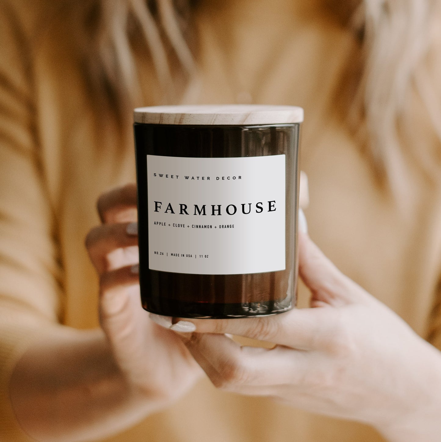 Farmhouse Soy Candle - Amber Jar - 11 oz