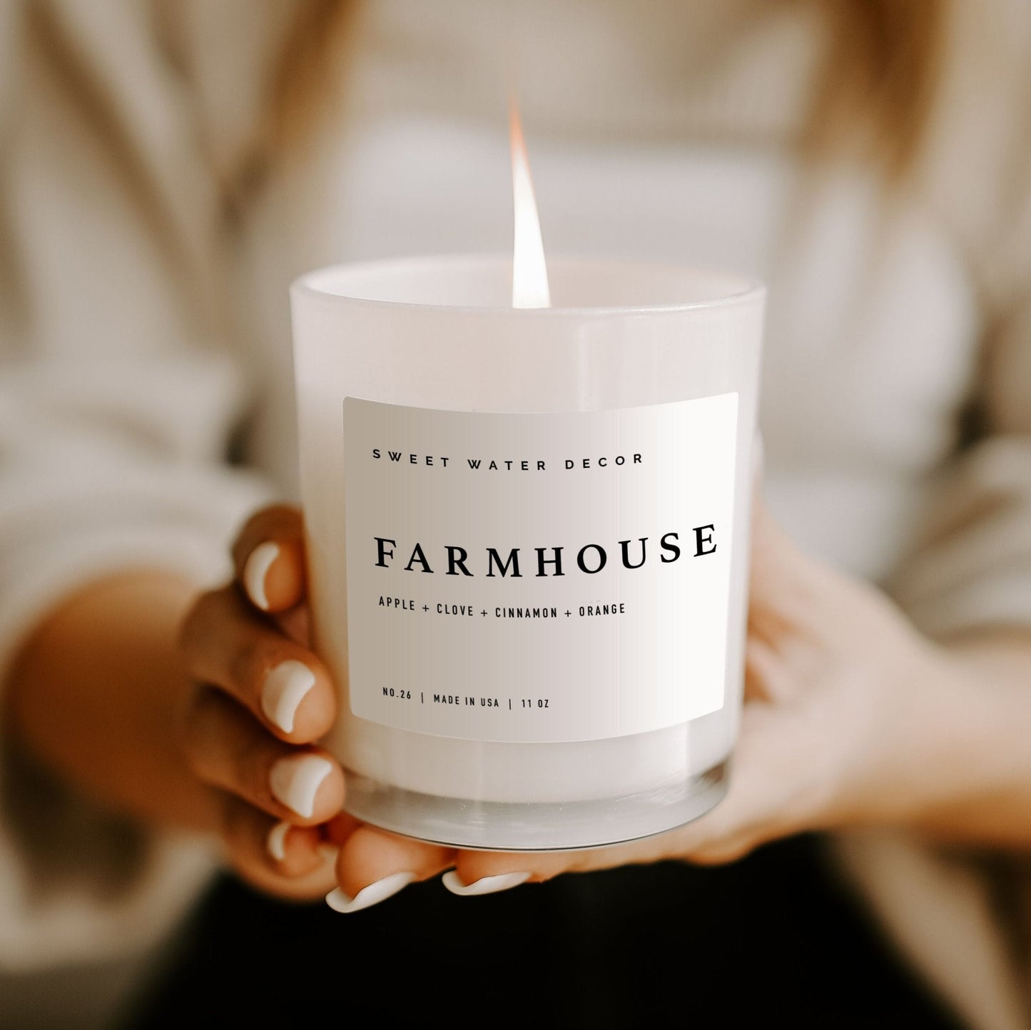 Farmhouse Soy Candle - White Jar - 11 oz