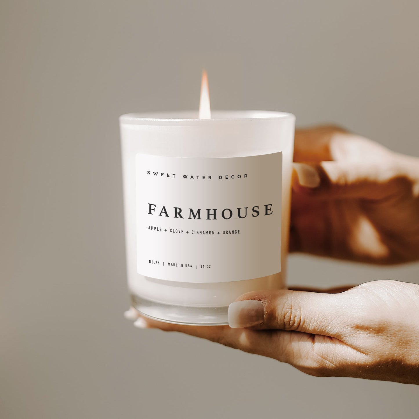 Farmhouse Soy Candle - White Jar - 11 oz