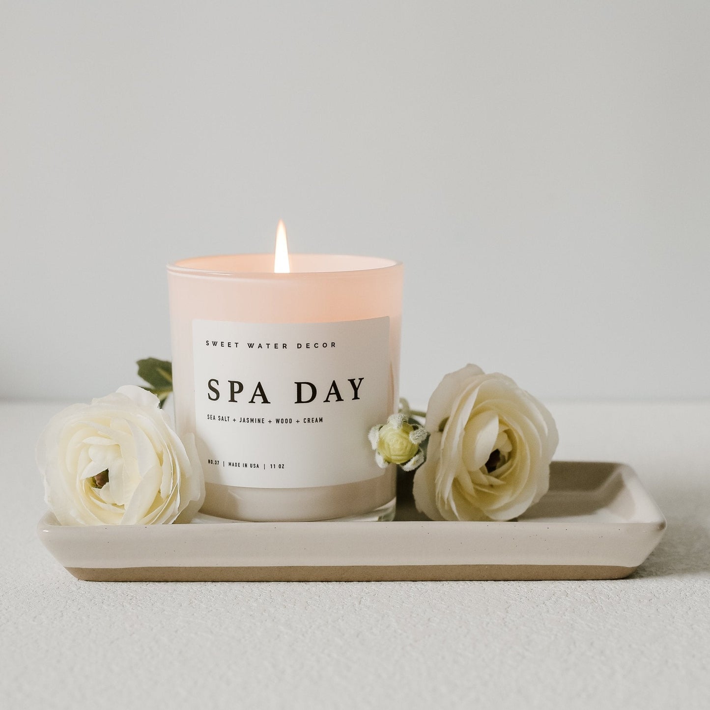 Spa Day Soy Candle - White Jar - 11 oz