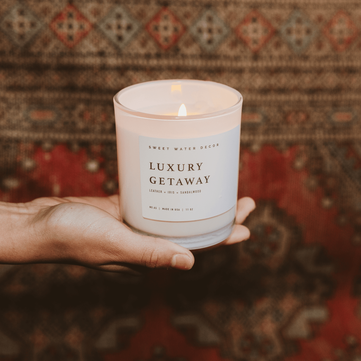 Luxury Getaway Soy Candle - White Jar - 11 oz