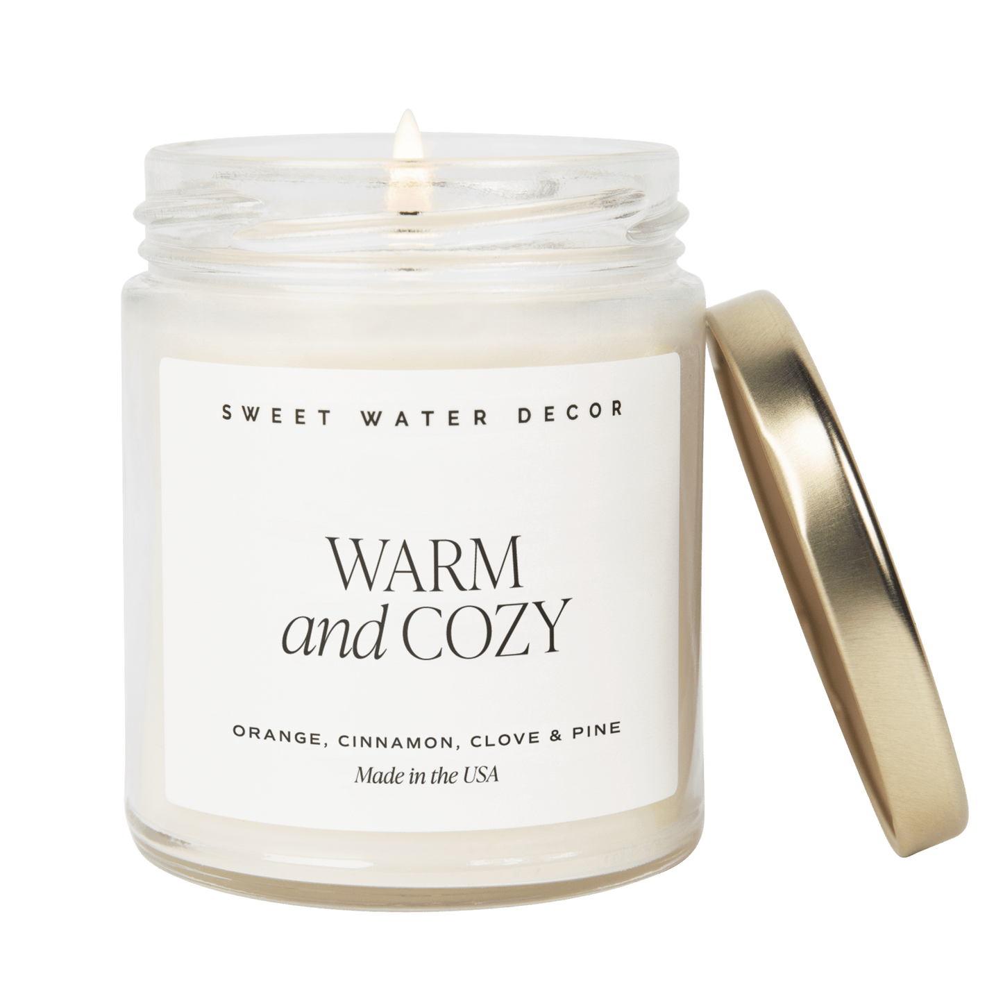 Warm and Cozy Soy Candle - Clear Jar - 9 oz