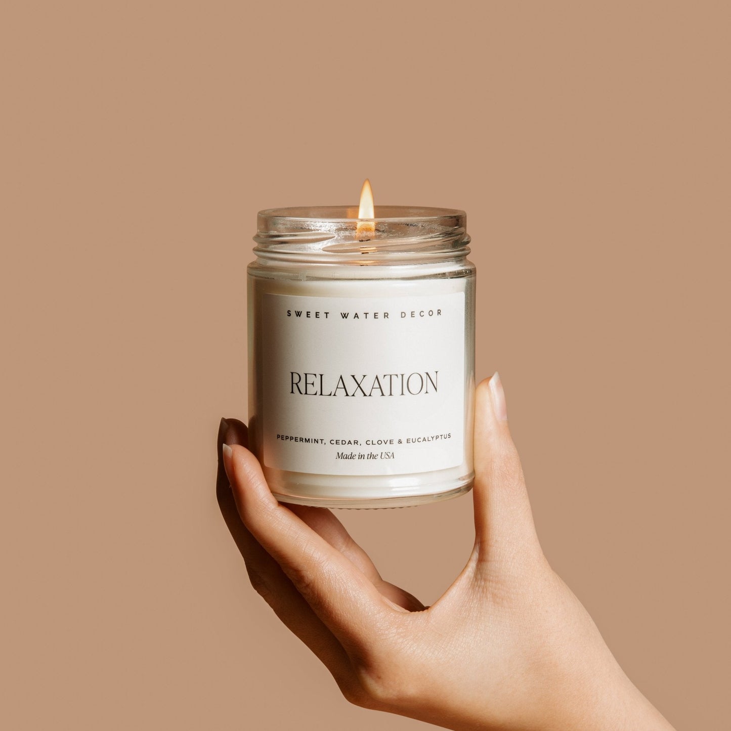 Relaxation Soy Candle - Clear Jar - 9 oz