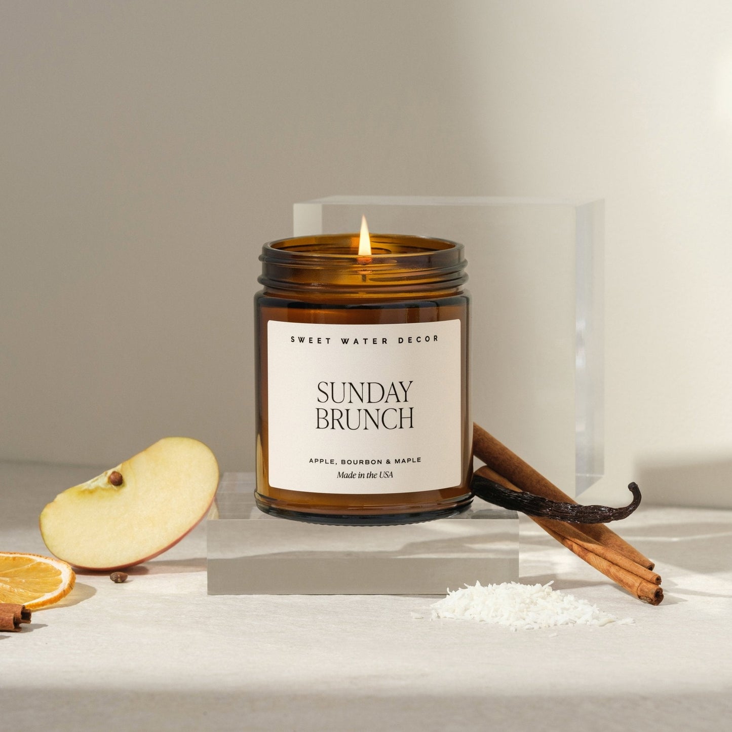 Sunday Brunch Soy Candle - Amber Jar - 9 oz