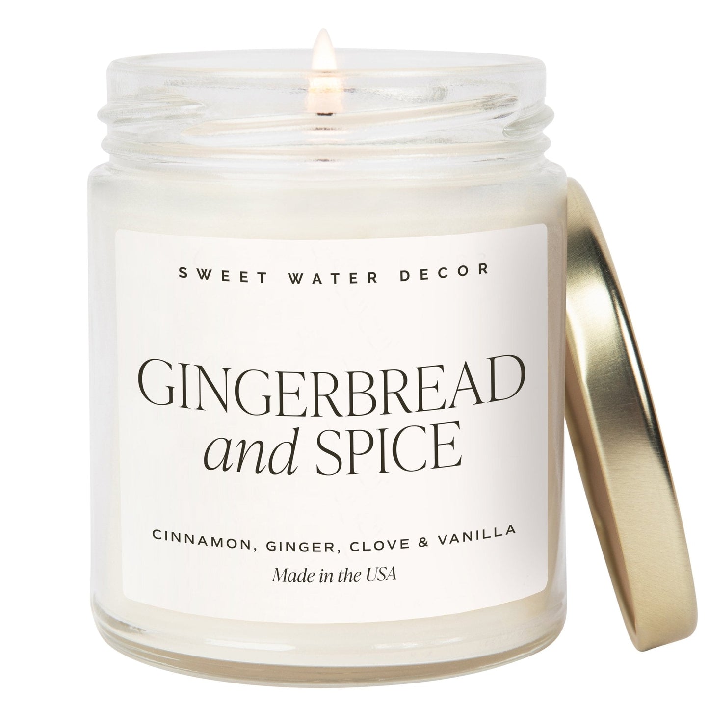 Gingerbread and Spice Soy Candle - Clear Jar - 9 oz