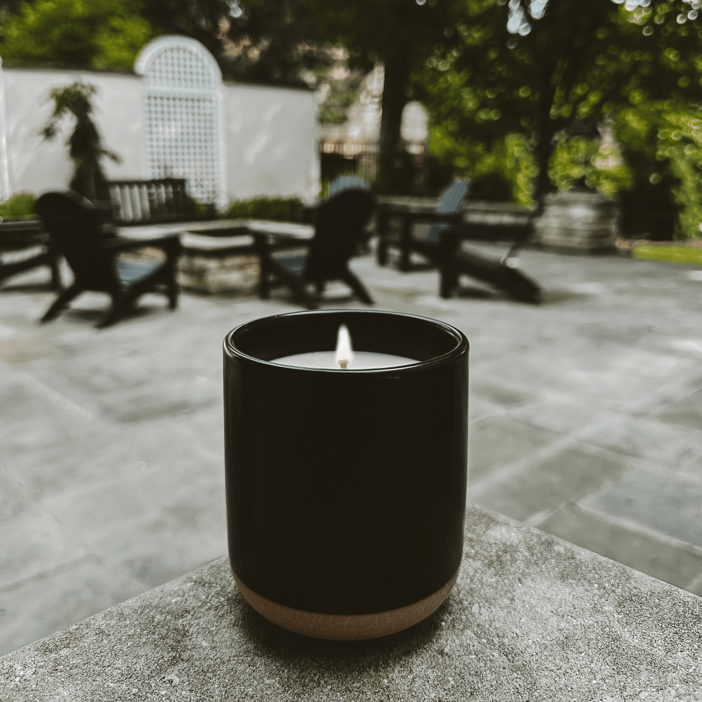 Citronella Black Stoneware Candle