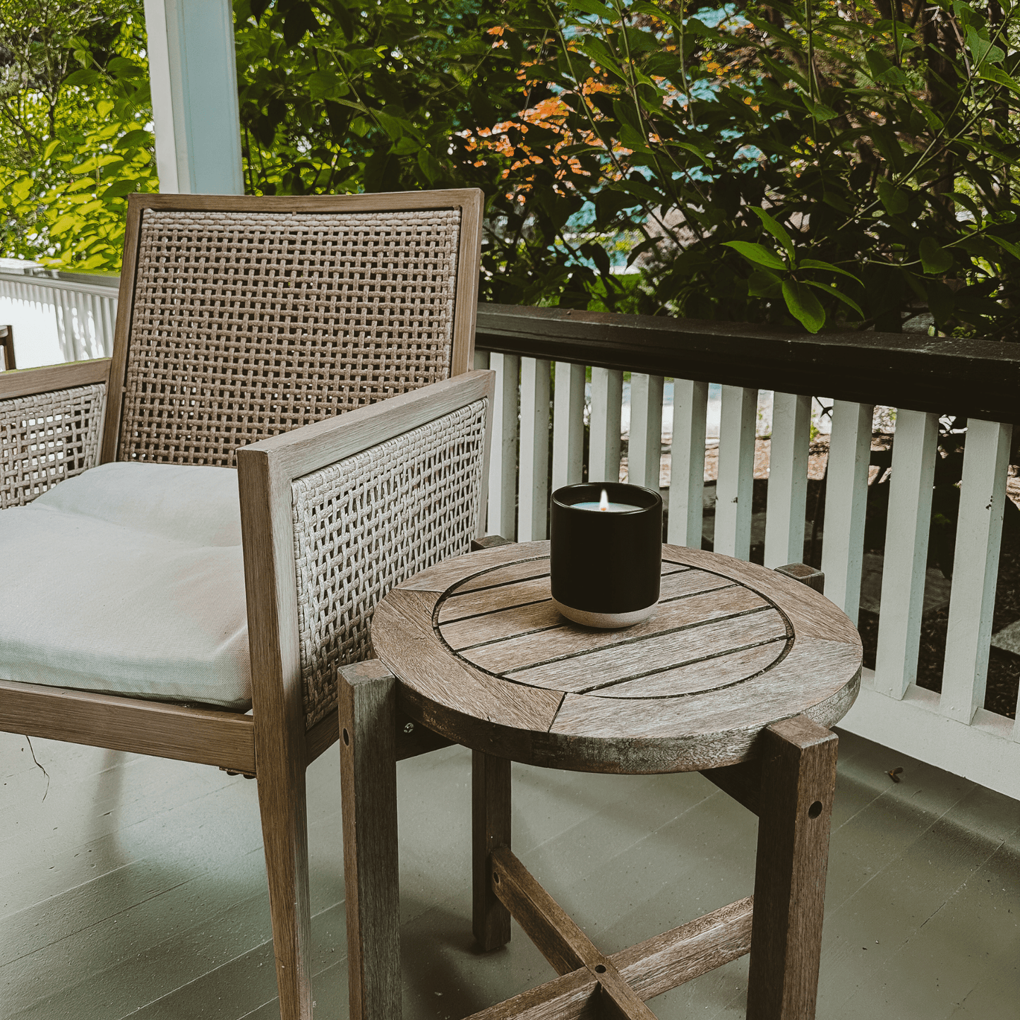 Citronella Black Stoneware Candle