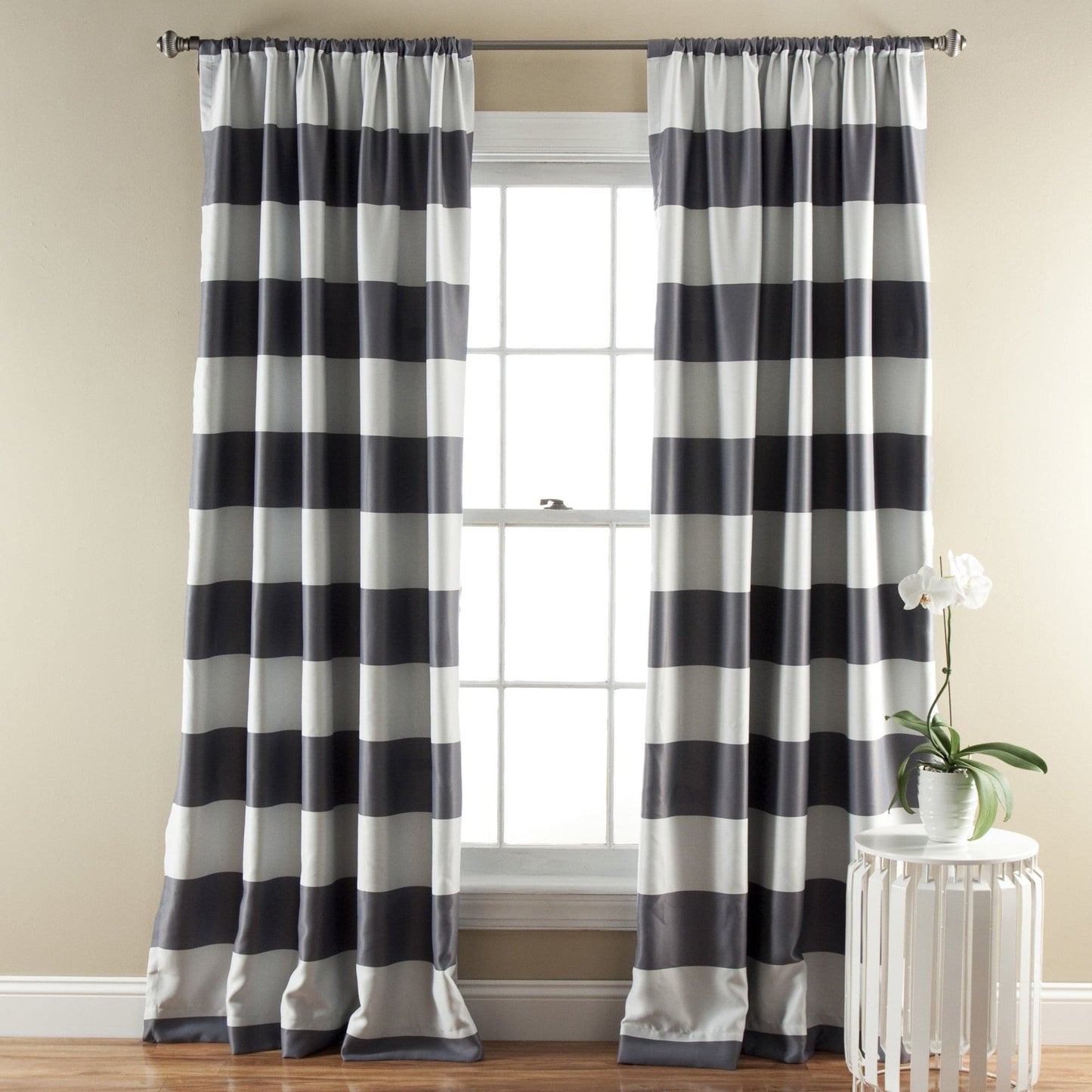 Stripe Blackout Window Curtain Set