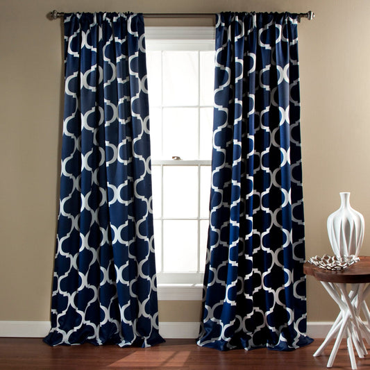 Geo Light Filtering Window Curtain Set