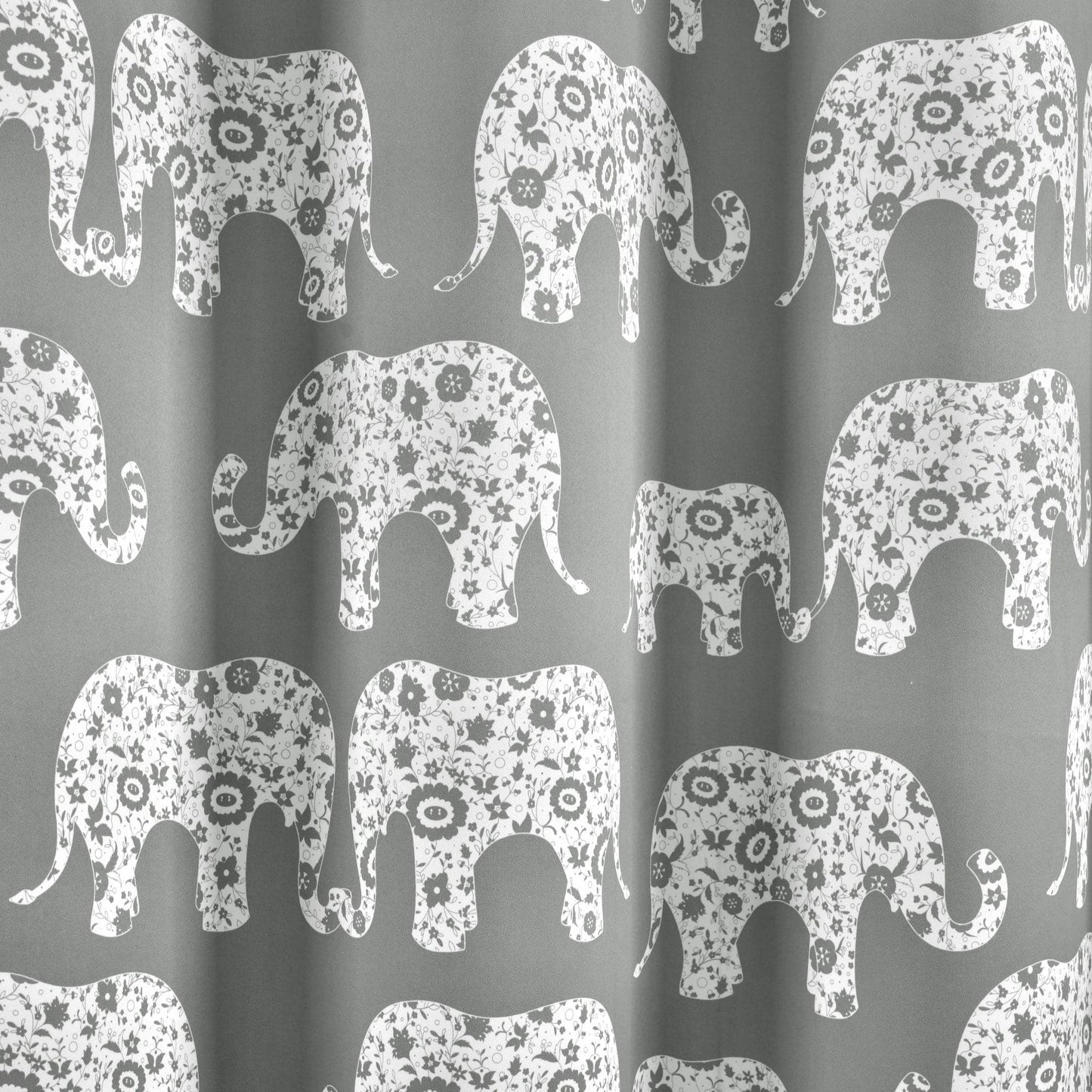 Elephant Parade Light Filtering Window Curtains Set