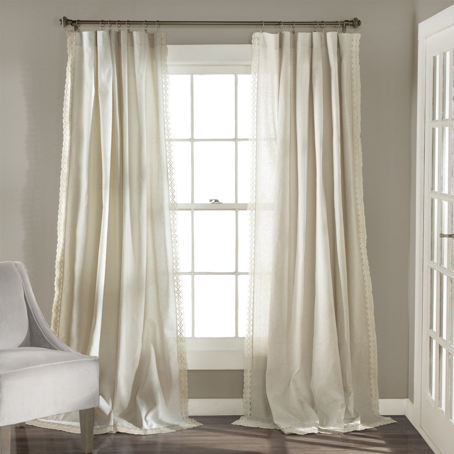 Rosalie Faux Linen Window Panel Set