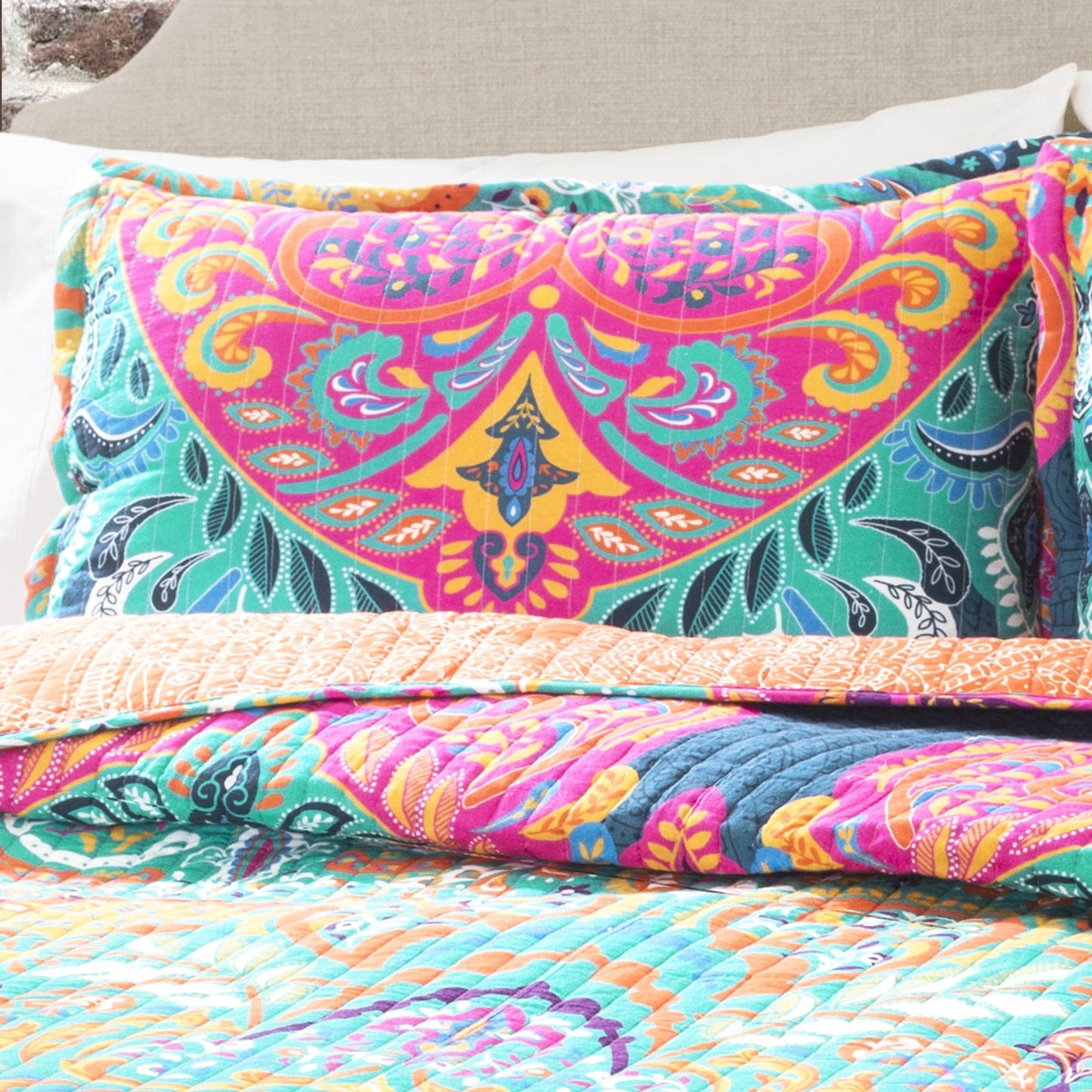 Boho Chic Quilt 3 Piece Set