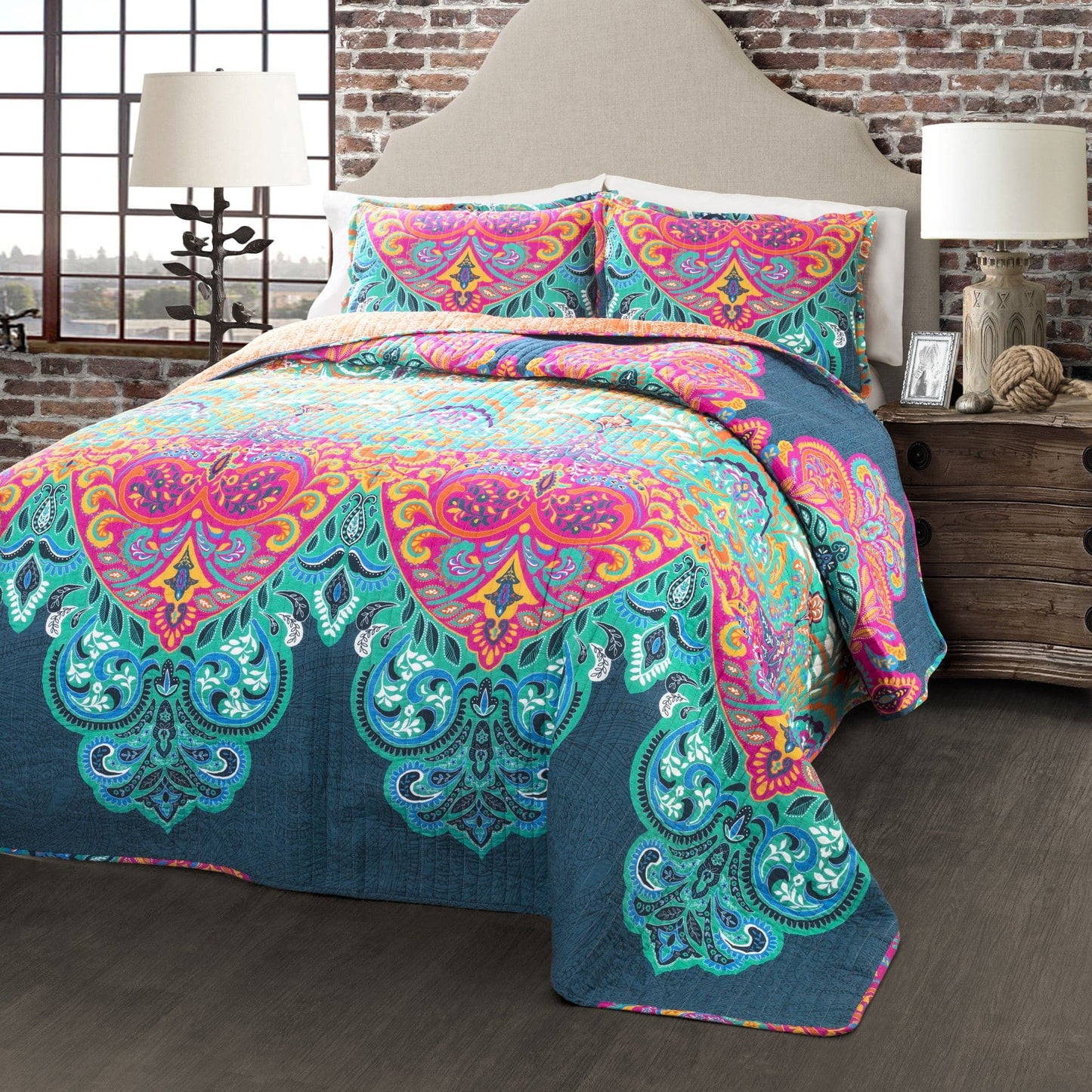 Boho Chic Quilt 3 Piece Set