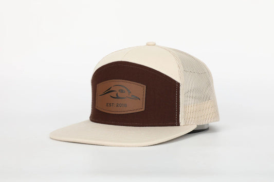 AF Waterfowl Leather Patch 7 Panel Trucker