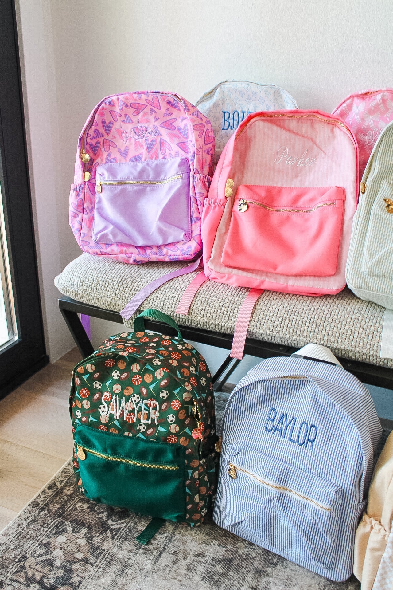 Pink Stripe Backpack