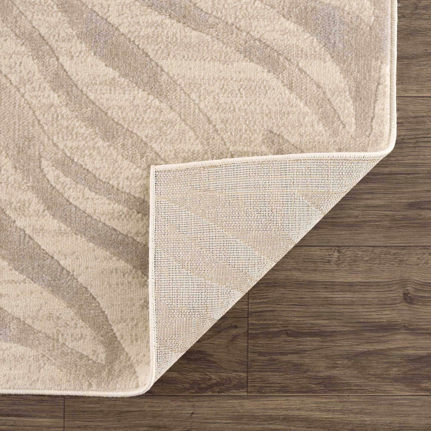 Beige Manteca Zebra Print Area Rug