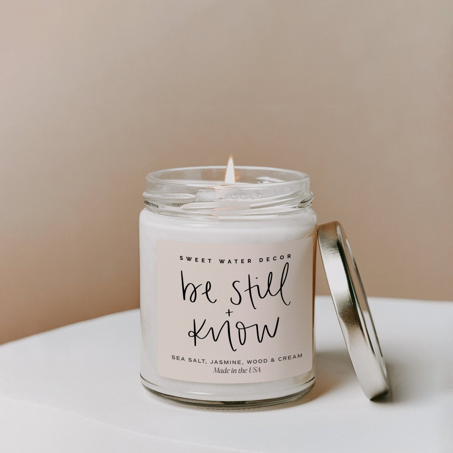 Be Still and Know Soy Candle - Clear Jar - 9 oz