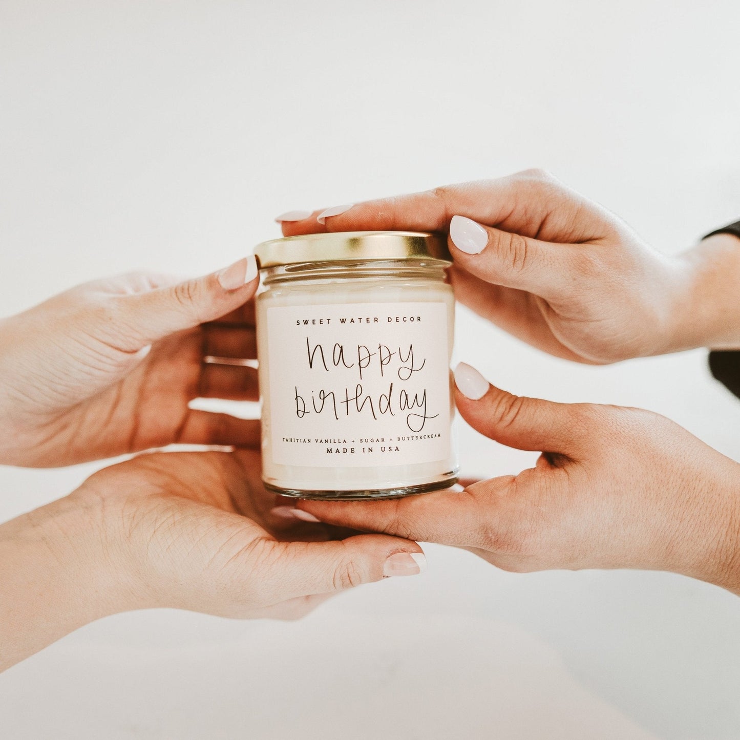 Happy Birthday Soy Candle - Clear Jar - 9 oz