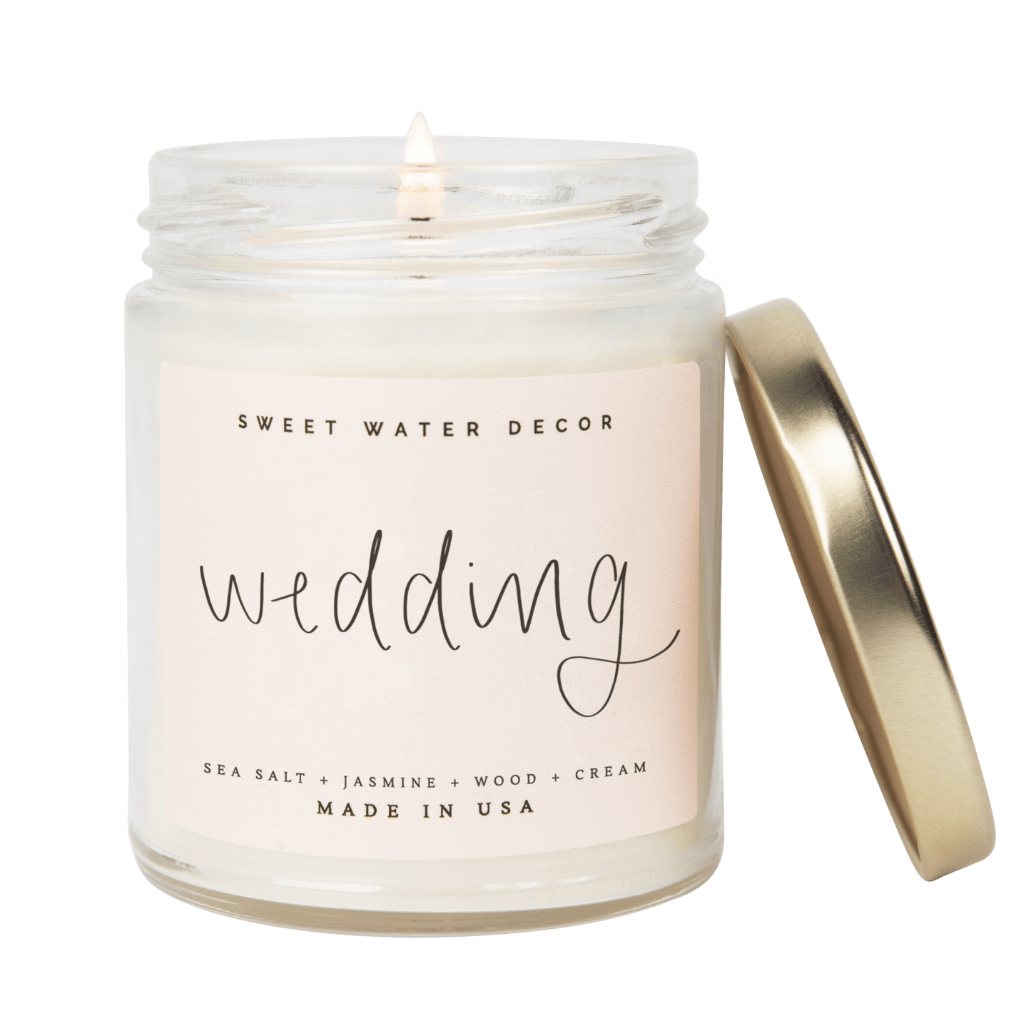 Wedding Soy Candle - Clear Jar - 9 oz