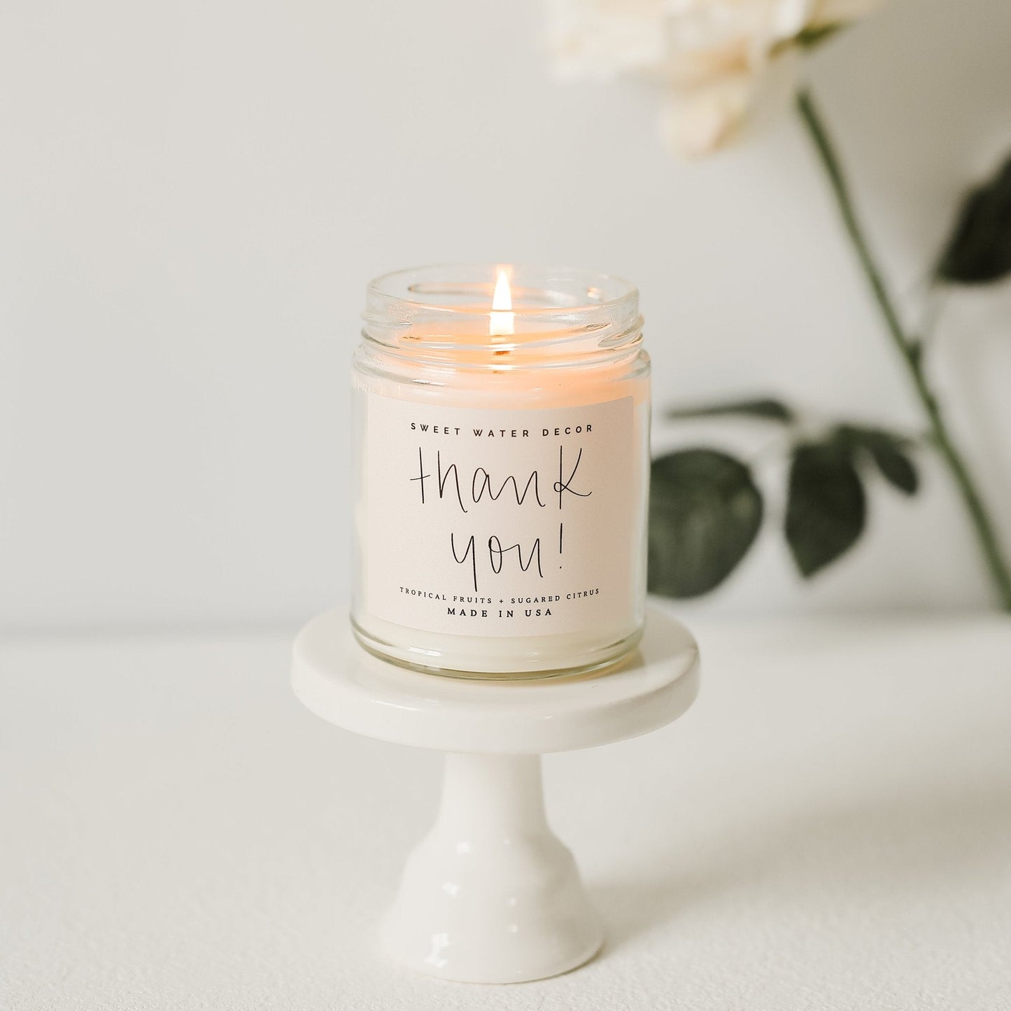 Thank You! Soy Candle - Clear Jar - 9 oz