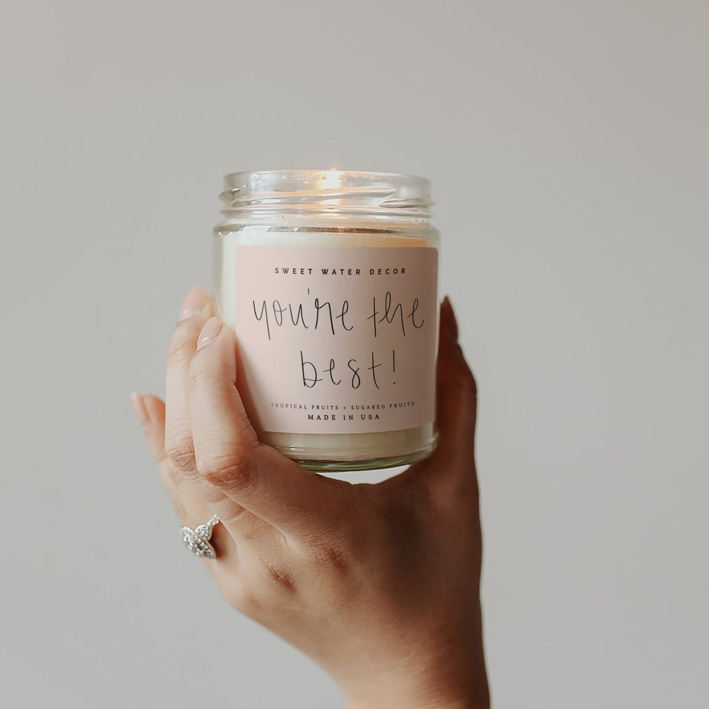 You're The Best! Soy Candle - Clear Jar - 9 oz