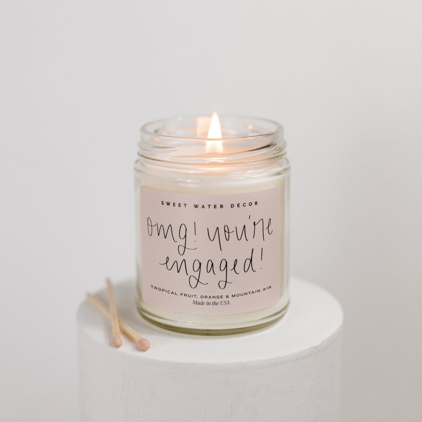 OMG! You're Engaged! Soy Candle - Clear Jar - 9 oz