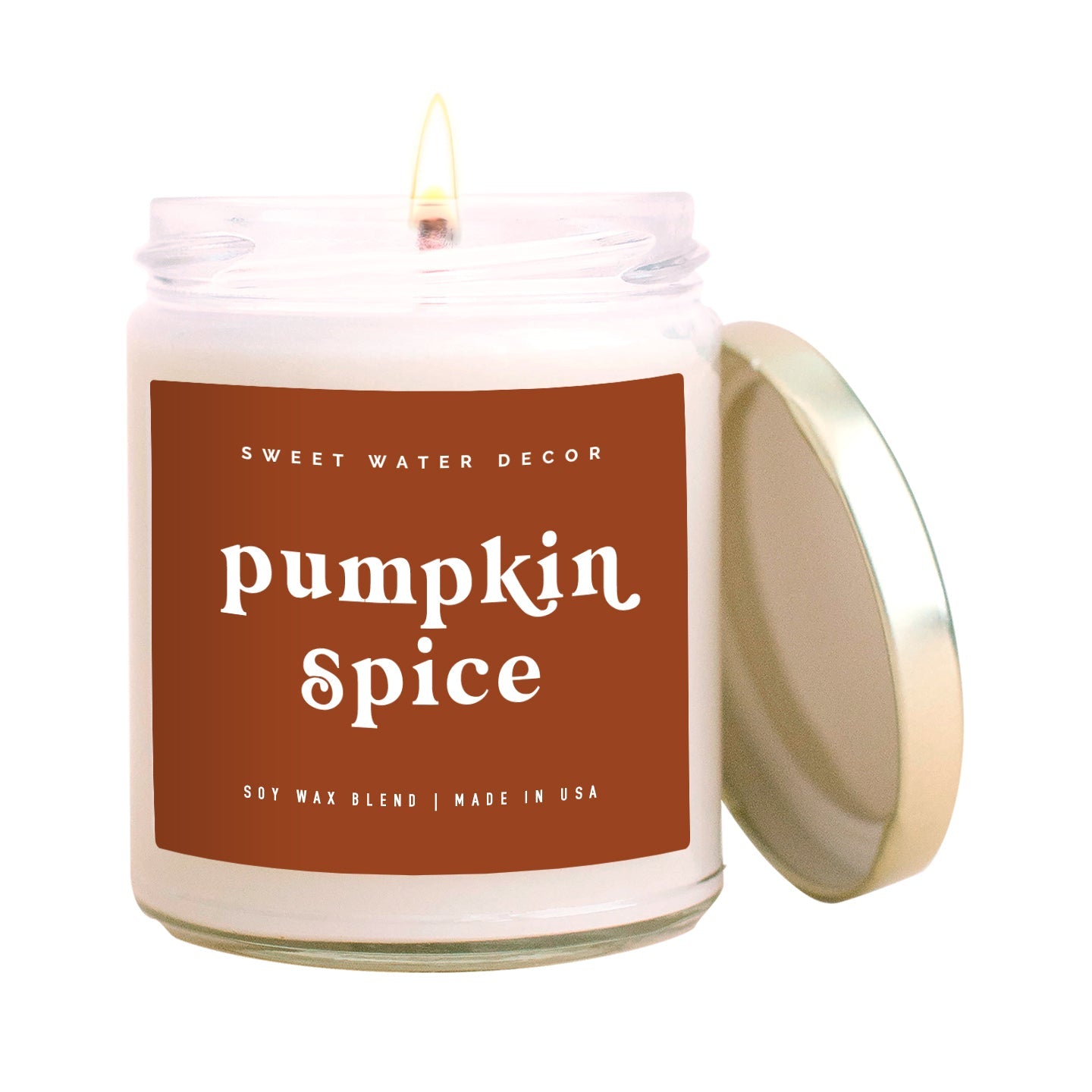 Pumpkin Spice Soy Candle - Clear Jar - 9 oz