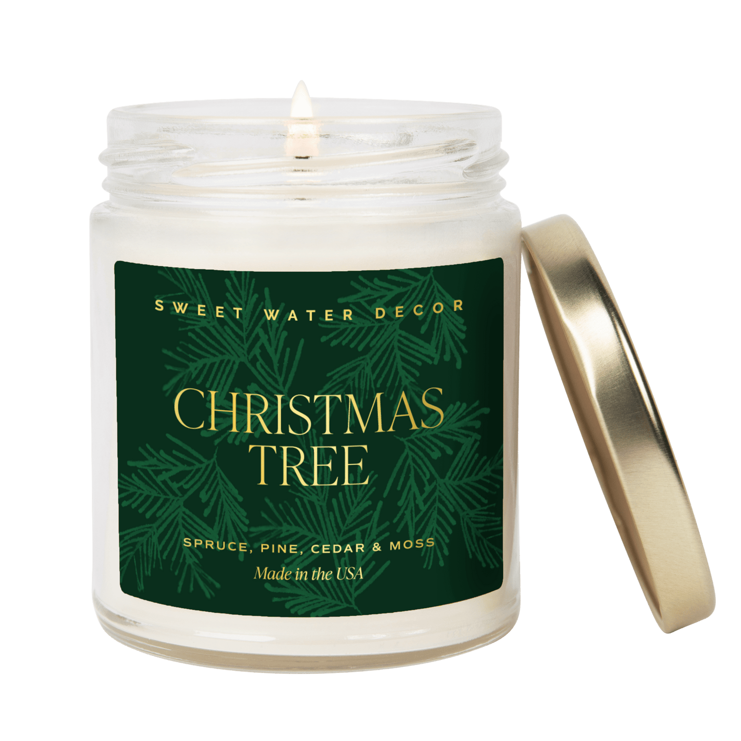 Christmas Tree Soy Candle - Clear Jar - 9 oz