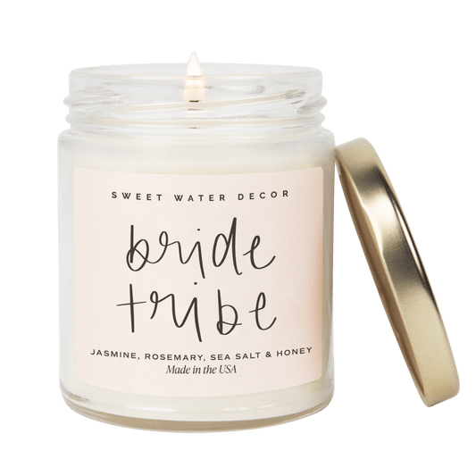 Bride Tribe Soy Candle - Clear Jar - 9 oz (Wildflowers and Salt)