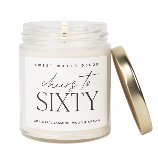 Cheers to Sixty Soy Candle - Clear Jar - 9 oz