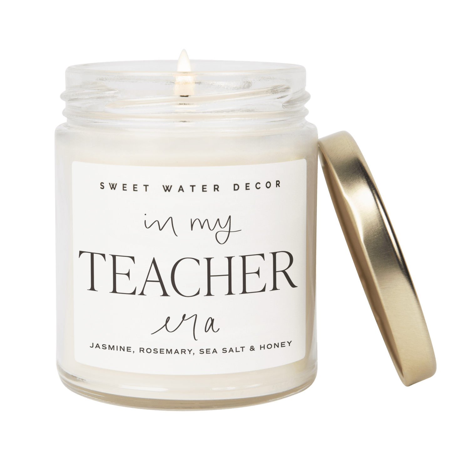 In My Teacher Era Soy Candle - Clear Jar - 9 oz (Wildflowers and Salt)