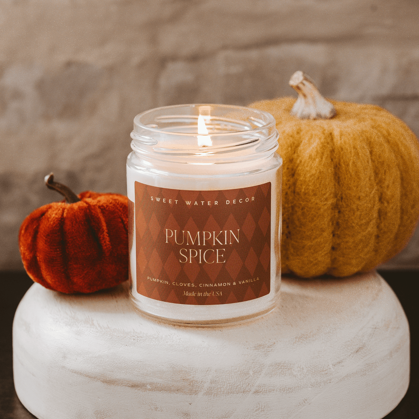 Pumpkin Spice Soy Candle | 9oz. Clear Jar