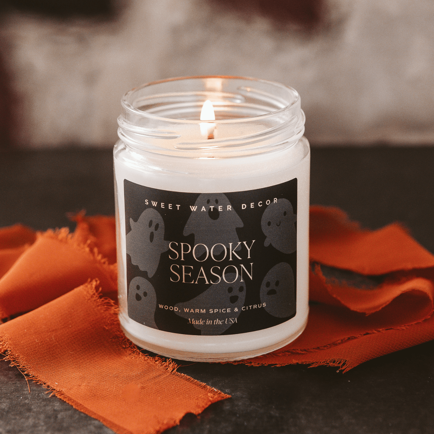 Spooky Season Soy Candle | 9oz. Clear Jar (Cozy Season)