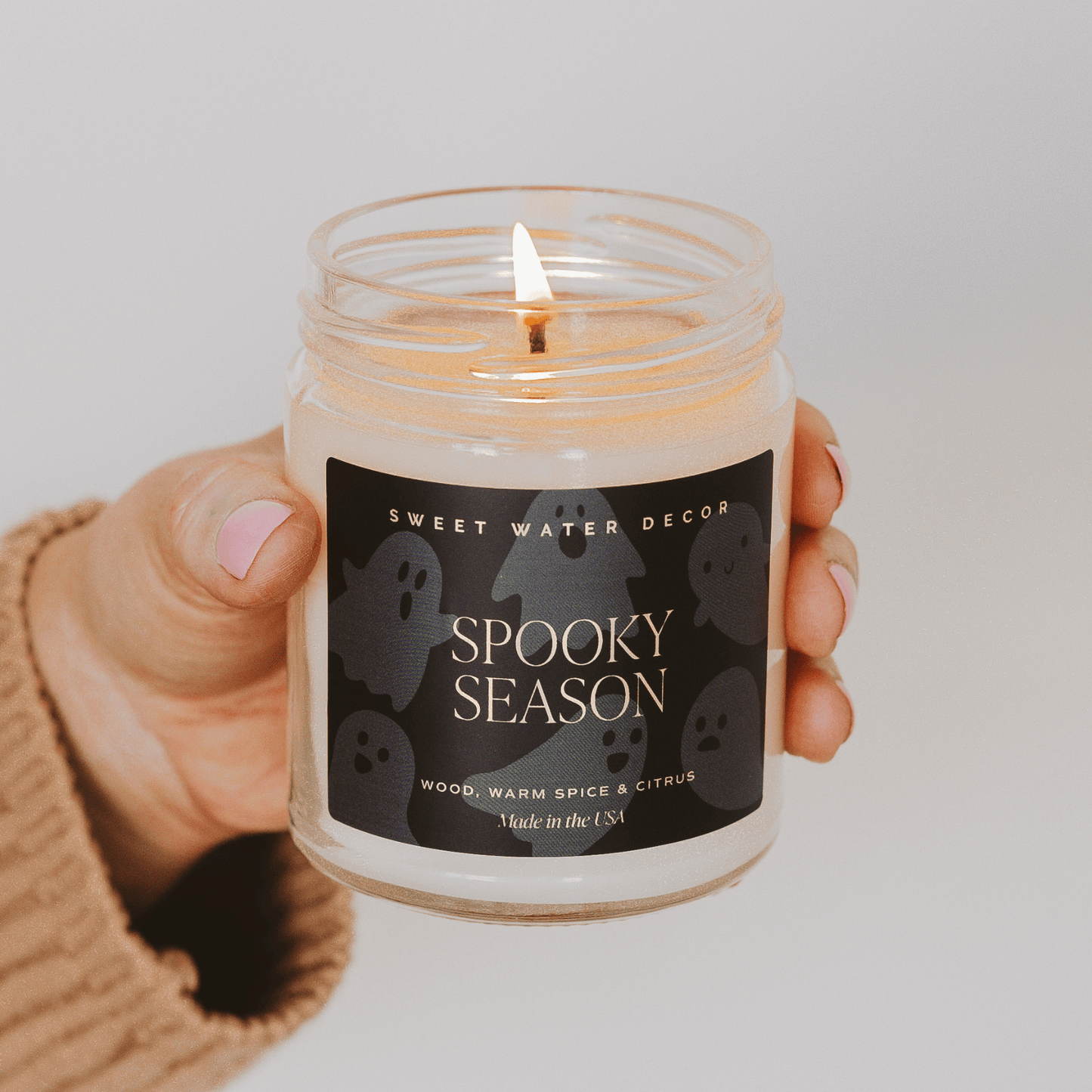 Spooky Season Soy Candle | 9oz. Clear Jar (Cozy Season)