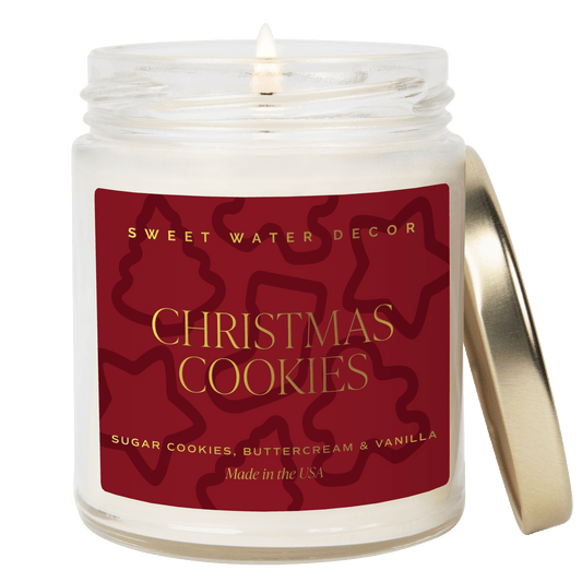 Christmas Cookies Soy Candle | 9oz. Clear Jar (Sugar Cookies)