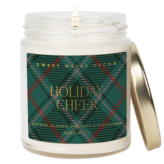 Holiday Cheer Soy Candle | 9oz. Clear Jar