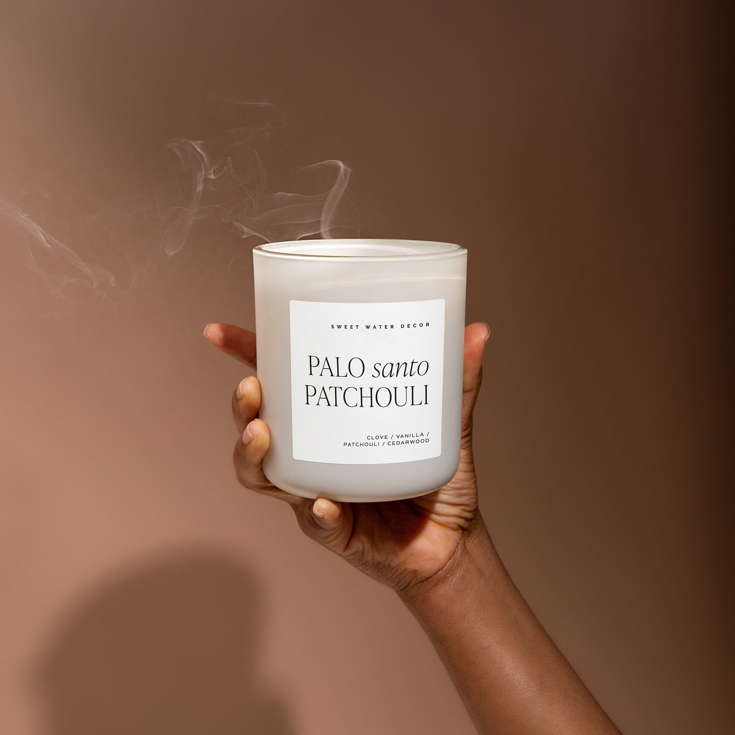 Palo Santo Patchouli Soy Candle - Tan Matte Jar - 15 oz