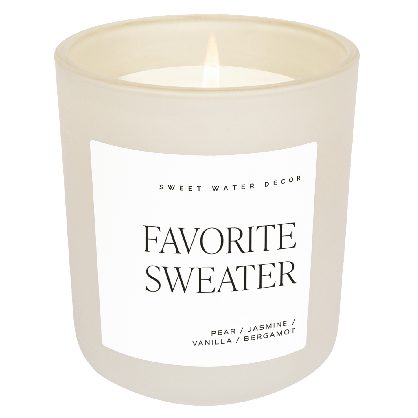 Favorite Sweater Soy Candle - Tan Matte Jar - 15 oz