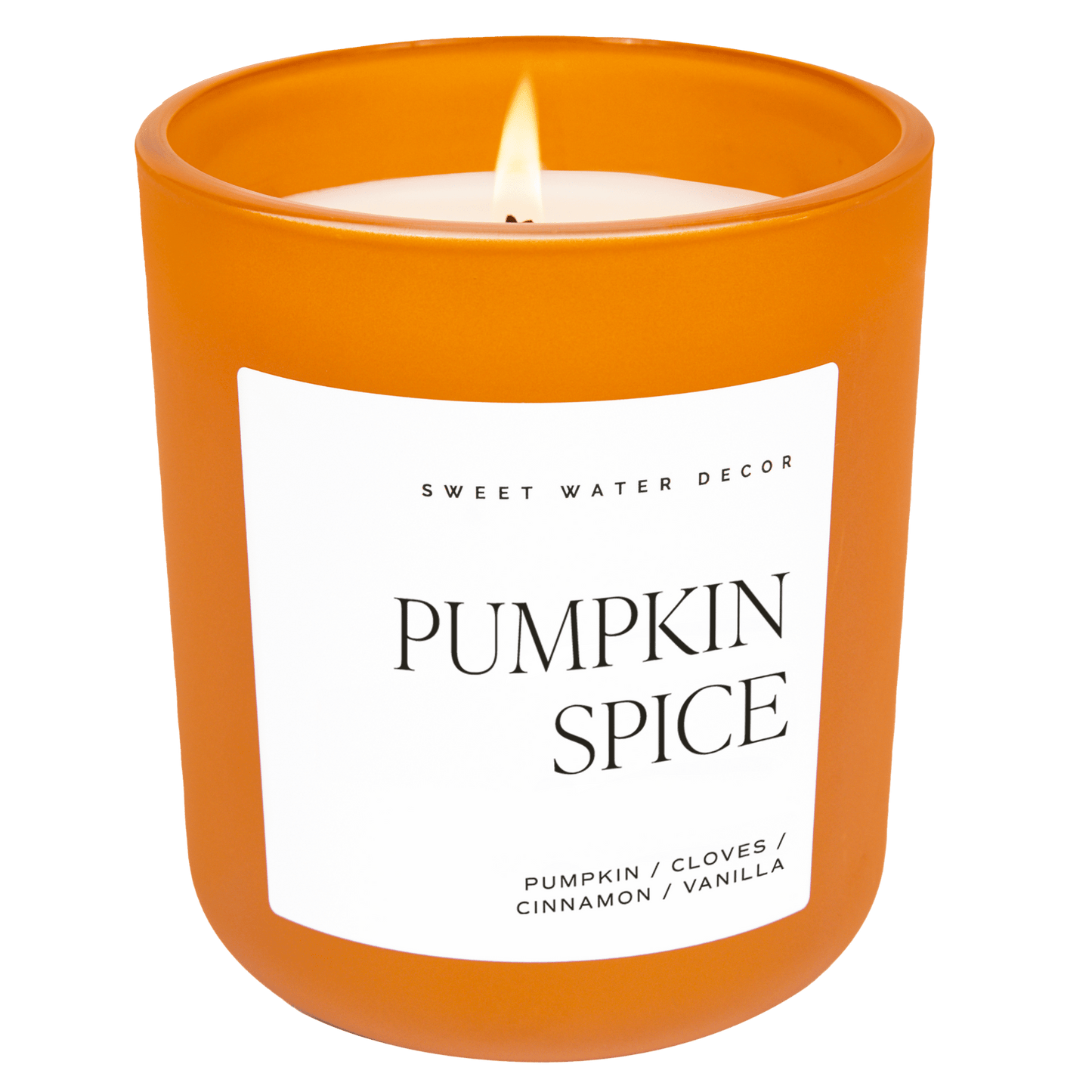 Pumpkin Spice Soy Candle - Orange Matte Jar - 15 oz